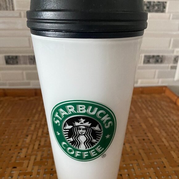 Starbucks Classic Style Logo Tumbler White Green Siren Mermaid 2008 16 Oz - Picture 2 of 6